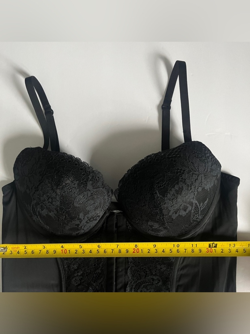 La SENZA Black Strappy Teddy / Blue Chemise / Black Lace Corset Size Medium Lot - Picture 13 of 16